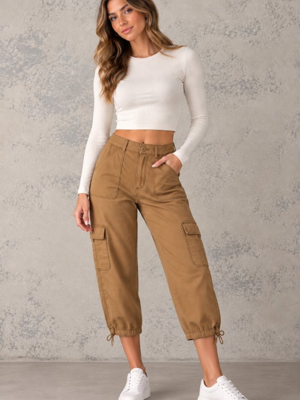 Social Standard by Sanctuary Women's Scout Poplin Surplus Cropped Cargo Pants